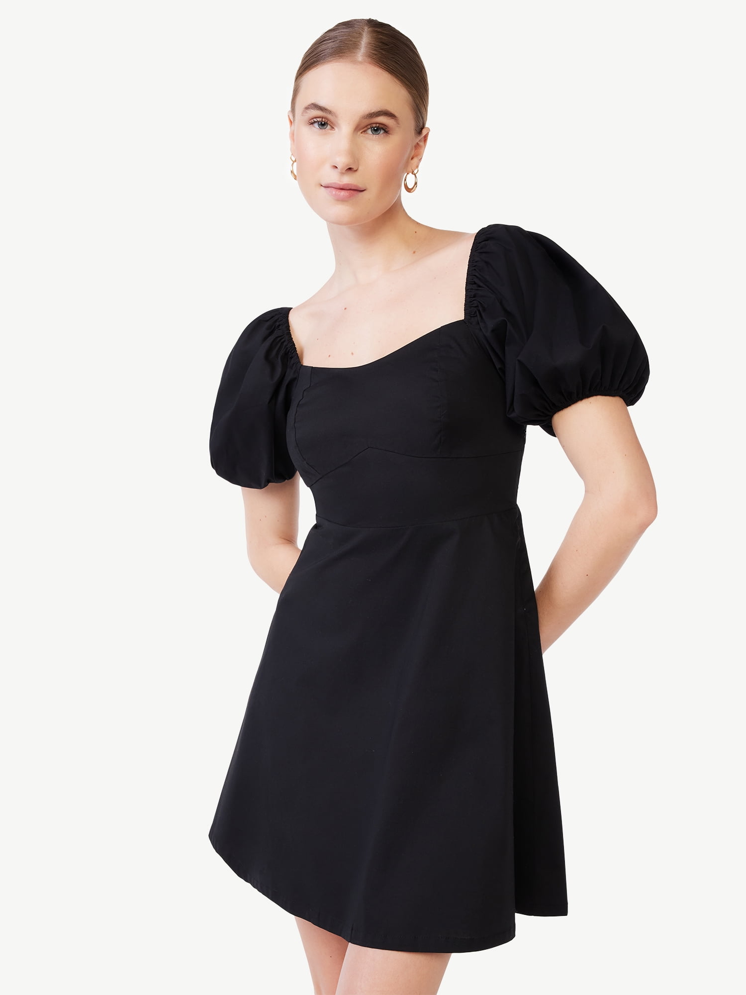 Scoop Women's Puff Sleeve Mini Dress