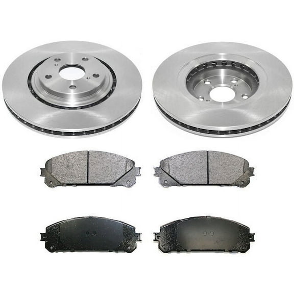 Front Ceramic Brake Pad and Rotor Kit - Compatible with 2011 - 2020 Toyota Sienna 2012 2013 2014 2015 2016 2017 2018 2019