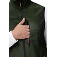 thumbnail image 4 of Mofiz Men's Vest Outerwear Full Zip Windproof Sleeveless Hiking Golf Jacket Army green M-2XL, 4 of 16