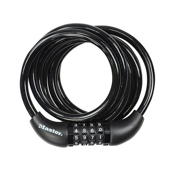Master Lock Self Coiling Combination Cable 1.8m X 8mm