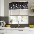 thumbnail image 4 of 2 Pack Valances for Window, Spring Flowers Short Curtains for Kitchen Bedroom Living Room, Blue Floral Leaves Birds Country Farm Wood Grain Small Window Treatment Valance Drapes 42 x 18 Inch, 4 of 8