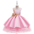 thumbnail image 2 of Robe Tutu en Satin pour Filles 3-13T, Robe de Princesse Sans Manches pour Fête d'Anniversaire, Robe de Bal Lisse, Robe de Soirée de Mariage, 2 of 9
