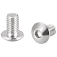 thumbnail image 1 of Tornillos de cabeza redonda hexagonal Uxcell M5 x 0.31'' de acero inoxidable 304 tono plateado 20PCS, 1 of 3