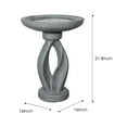 thumbnail image 4 of 21.8 Inch Height Outdoor Bird Bath - Fibre Reinforced Concrete Large Bird Bath Stylish with Curved Pedestal for Garden, Patio, Backyard, Lawn, 4 of 11