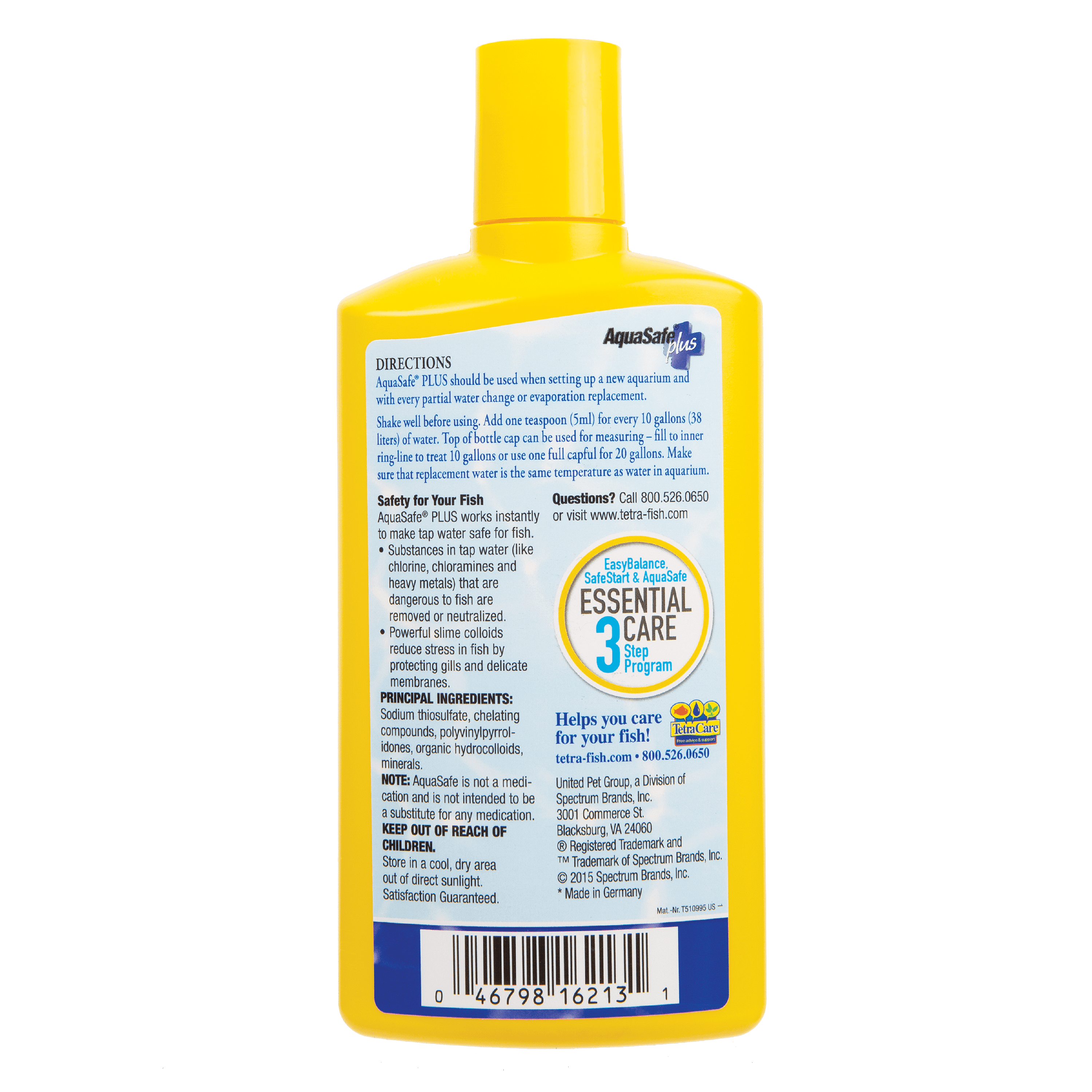 Tetra AquaSafe Plus, 8.45 oz, Water Conditioner and Dechlorinator