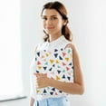 thumbnail image 6 of FORMRS 3 Ring Binder with Pockets 1.5" D-Rings Clip Board 200 Sheets Capacity, White Minimalist Triangles, 6 of 8