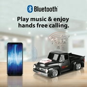 QFX BT-1956 RETRO TRUCK DUAL 2” BLUETOOTH SPEAKER WITH BASS RADIATOR AND ON-THE-GO LED LIGHTS (Black)