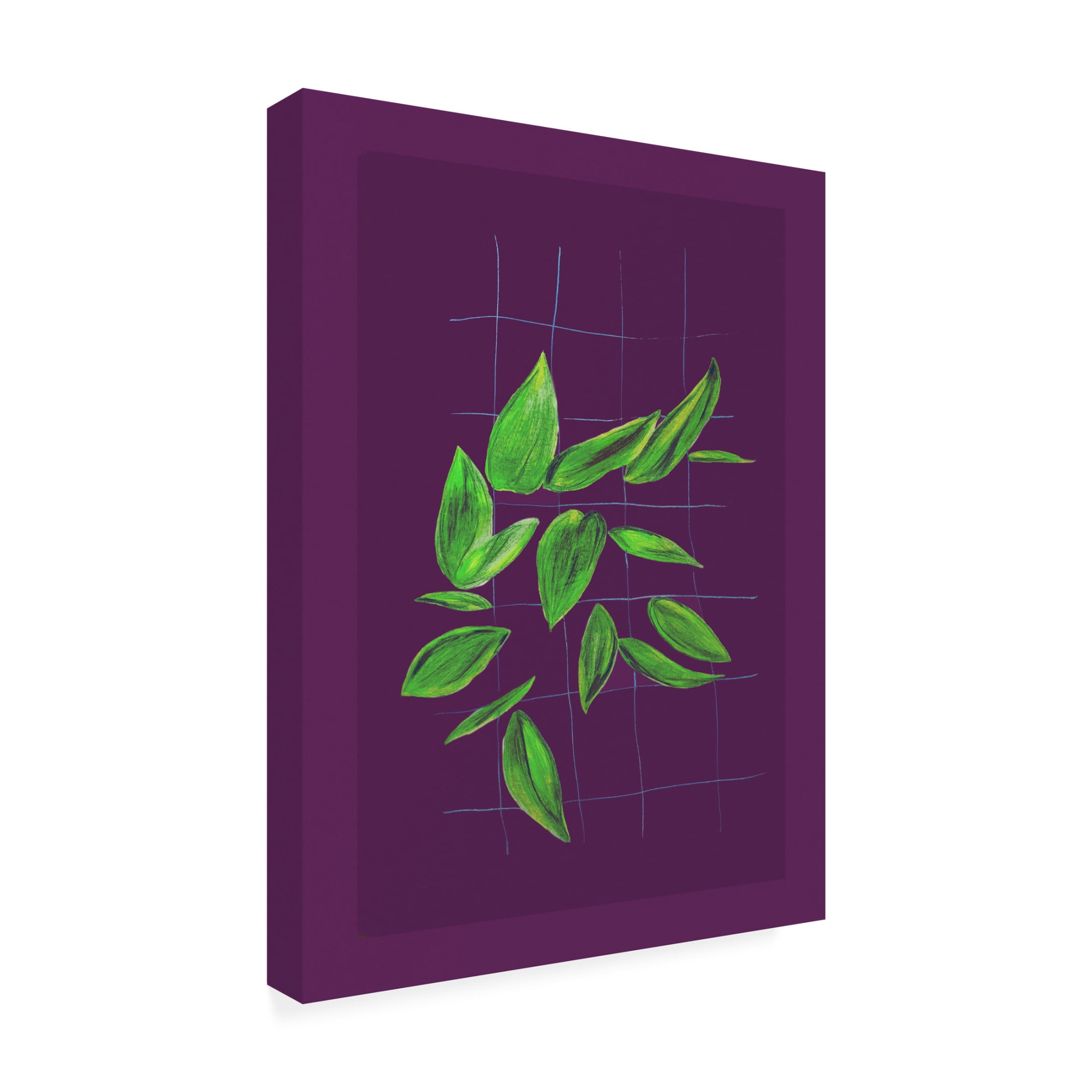 Trademark Fine Art Tania Sloth Woelders Grid leaves 2 Canvas Wall Art