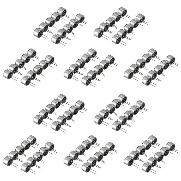 100 PCS 9.7mm x 7mm 2 Pin MIC Capsule Electret Condenser Miniphone