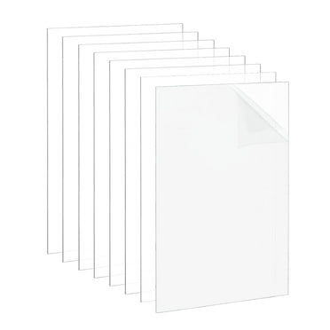 20 Sheets Plexiglass Sheet 0.1CM Transparent Acrylic Clear Plexiglass Sheet Panel Rectangle Perspex Transparent Acrylic Board Plastic Board for Picture Photo Frame Glass Replacement - 6" x 4"