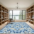 thumbnail image 2 of ODIKA 3'x5' Machine Washable Non-Slip Area Rug, Chinoiserie Blue High Traffic Rug with Pad, Blue, 1057521, 2 of 8