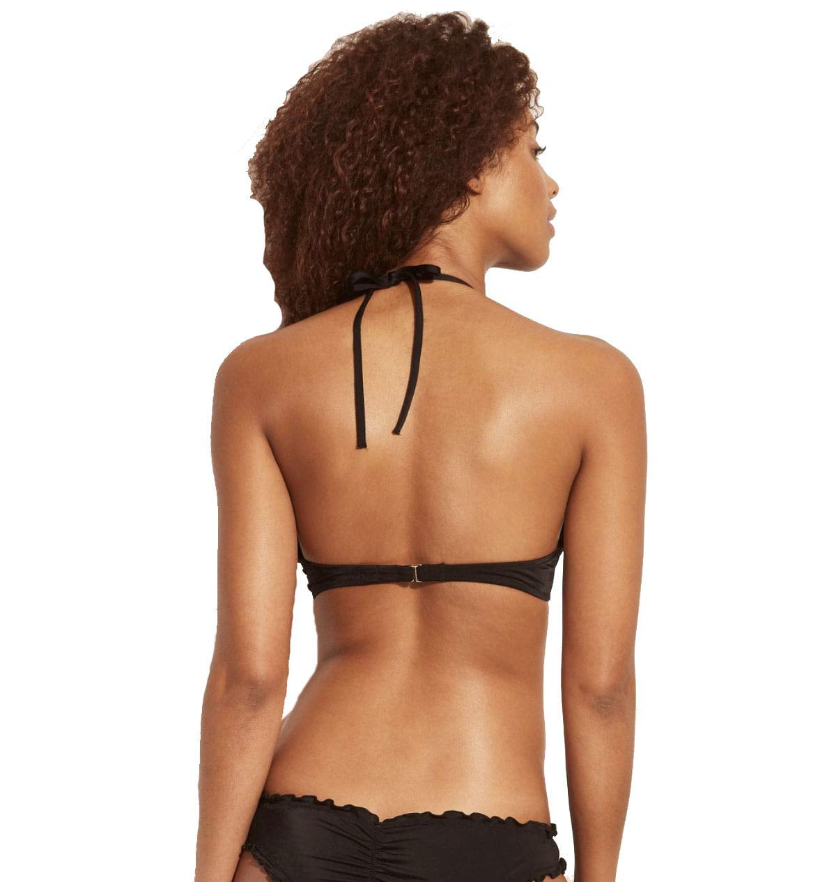 Shade and Shore Black Padded Size 34dd Bikini Swim Top Halter Womens String  Bra for sale online