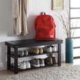 thumbnail image 3 of Pemberly Row Banc Utilitaire pour Vestiaire et Entrée, Fini Bois Noir, 3 of 3