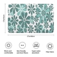thumbnail image 3 of Teal Daisy Flower Pattern Bathroom Rugs Mat,Non Slip Microfiber Bathroom Rug,Rubber Backing,Soft Bathroom Mats for Bathroom Floor,Tub and Shower,17x27in(43x68cm), 3 of 5