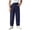 Navy, variant on Children's Printed Elastic Waistband Loose Pants with Pockets Mid Size Outdoor Casual Trousers for School Travel Play