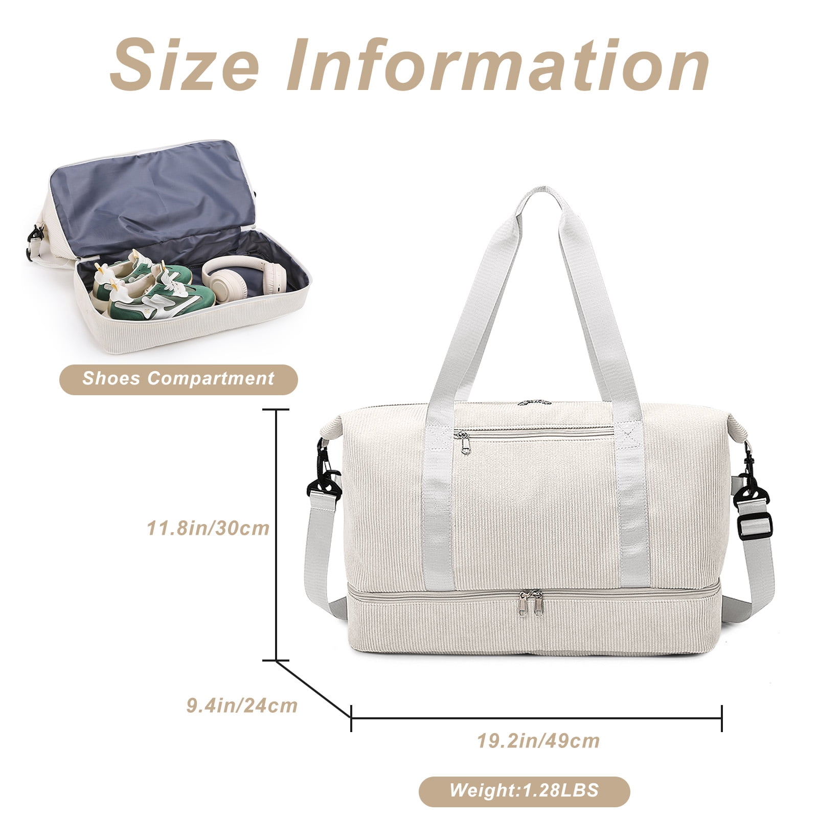 Gynky Travel Duffel Weekender Bags for Women Carry on Large Tote Sport Duffle Hospital Gym Bag for Labor and Delivery Overnight Luggage with Shoe Compartment Trolley Sleeve Wet Pocket
