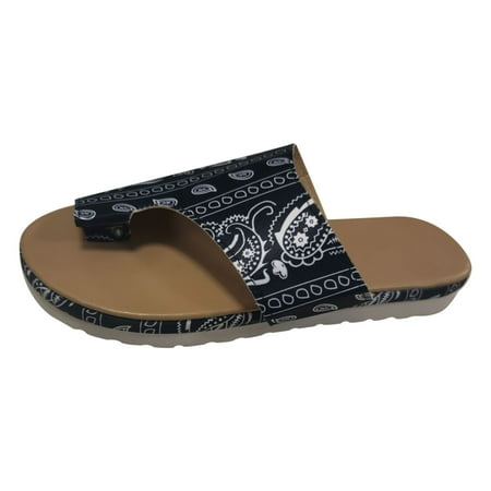 

TANGON Fashion Women Ankle Strap Summer Slide Sandals Flats Flip-Flops Shose