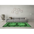 thumbnail image 3 of Ahgly Company Indoor Square Medallion Emerald Green French Area Rugs, 3' Square, 3 of 4