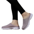 thumbnail image 4 of GHSOHS Slippers for Women Mesh Breathable Lightweight Flat Bottom Half Slippers Summer Fashion Sports Shoes Slide Sandals(40,Purple), 4 of 9