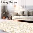 thumbnail image 2 of ODIKA 6' x 9' Machine Washable Non-Slip Area Rug, Baroque Scroll High Traffic Rug, Gold, 531942, 2 of 7