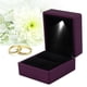 thumbnail image 1 of Caja de anillos Ecomeon con luz LED morado para anillos de regalo, 1 of 5