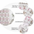 thumbnail image 6 of Shower Curtain Bathroom Set Easter Rabbit Pink Bow Waterproof Fabric Shower Curtains with Grommets&Hooks, Seamless Bunny Gray Buffalo Plaid Privacy Bath Curtain for Bathtub 72x72in, 6 of 9