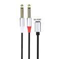 thumbnail image 2 of Cable de audio macho a doble de 6,35 mm Cable adaptador de 1/4 pulg. Divisor en Y (para lightning 3M), 2 of 9