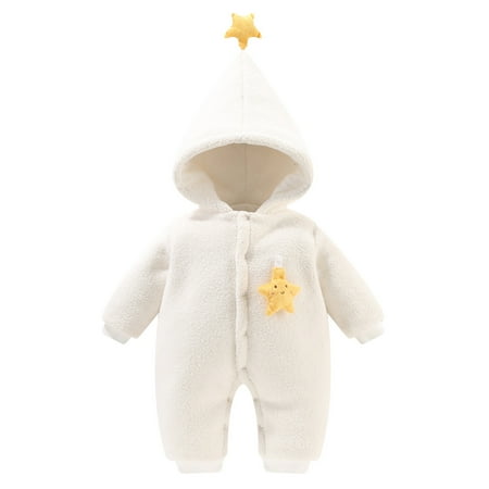 

TAIAOJING Kids Toddler Jacket Baby Boys Girls Stars Snowsuit Winter Coat Warm Hooded Thick Romper Jumpsuit Fall Outfits 0-3 Months