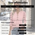 thumbnail image 4 of Boho Print Blouse for Women, V-Neck 3/4 Sleeve Tunic Top with Button Detail - Loose Fit Bohemian Casual Shirt for Fall & Winter Red XXL, 4 of 7