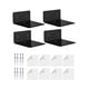 thumbnail image 5 of 4 estantes de pared para exhibir TV, decodificador, regleta de enchufes Negro, 5 of 9