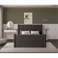 thumbnail image 4 of Meridian Furniture Elias Brown Boucle Fabric Full Bed, 4 of 9