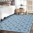 thumbnail image 3 of Haperlare Area Rugs Washable Rugs Floral Boho Rug Vintage Rugs Modern Rugs Soft Carpet Low Pile Non Slip Rugs for Living Room Bedroom, 6' x 9' Blue, 3 of 7