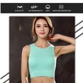 thumbnail image 4 of Chaleco deportivo Sujetador con aros Secado rápido Fitness Yoga Ropa interior para correr, Verde, XL tholdsy AP001273-14B, 4 of 7