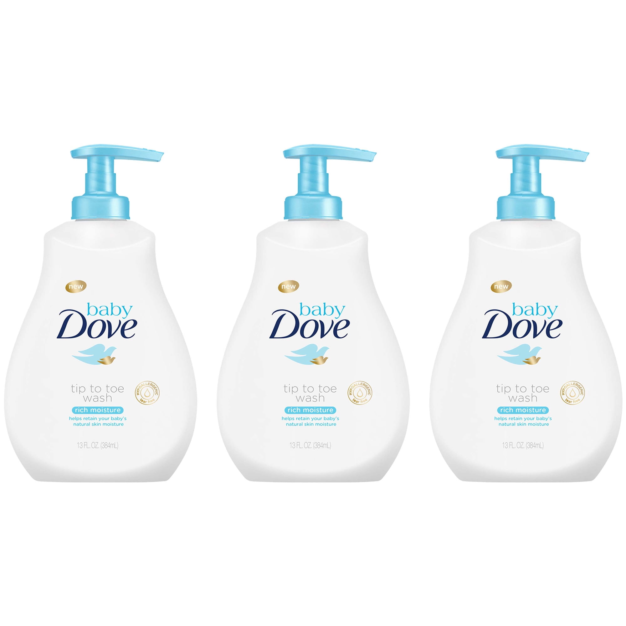 Baby Dove Tip To Toe Wash 3 x 13 oz. - Rich Moisture