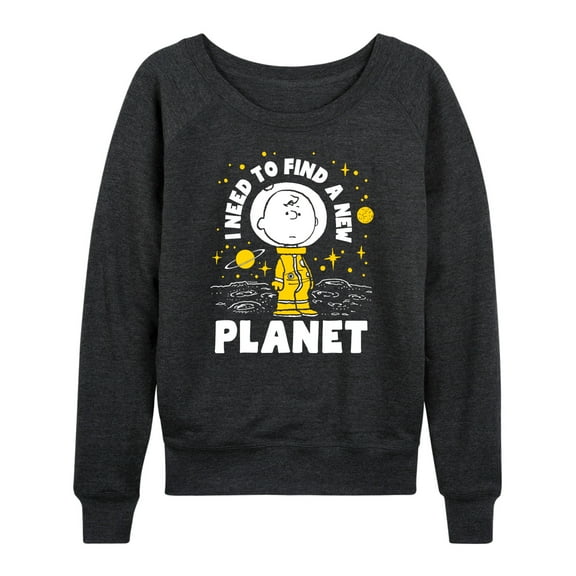Peanuts - Another Planet - Women's Lightweight French Terry Long Sleeve Shirt