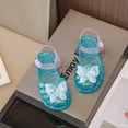 thumbnail image 2 of BOBOGOJP Toddler Girl Sandals Toddler Shoes Baby Girls Cute Butterfly Jelly Colors Hollow Out Non-slip Soft Sole Beach Roman Sandals Blue for 1, 2 of 4
