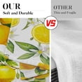 thumbnail image 2 of Lemon Fruits Kitchen Curtains Flower Leaves Window Curtains Valance and Tier Set 36 Inch, Summer Tropical Short Tier Curtain for Kitchen, Fruit Background Small Kitchen Decor, 2 of 5