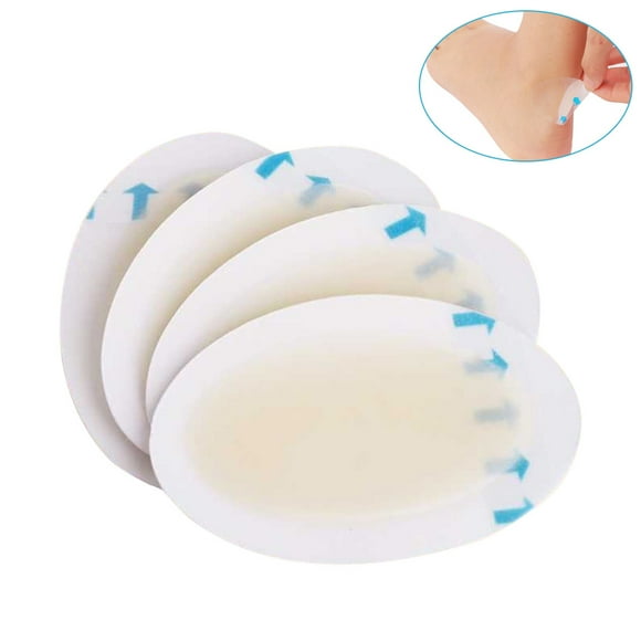 4Pcs Heel Blister Bandages Adhesive Hydrocolloid Gel Heel Blister Plaster Cushions Prevents Rubbing Gel Guard Pads