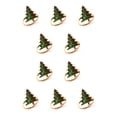 thumbnail image 1 of Cateissary Anillo de servilleta de acero inoxidable de Navidad Titulares de pañuelos de papel portátiles de Navidad Banquete de comedor Decoración Árbol verde 10piezas Cateissary CBP163696, 1 of 6