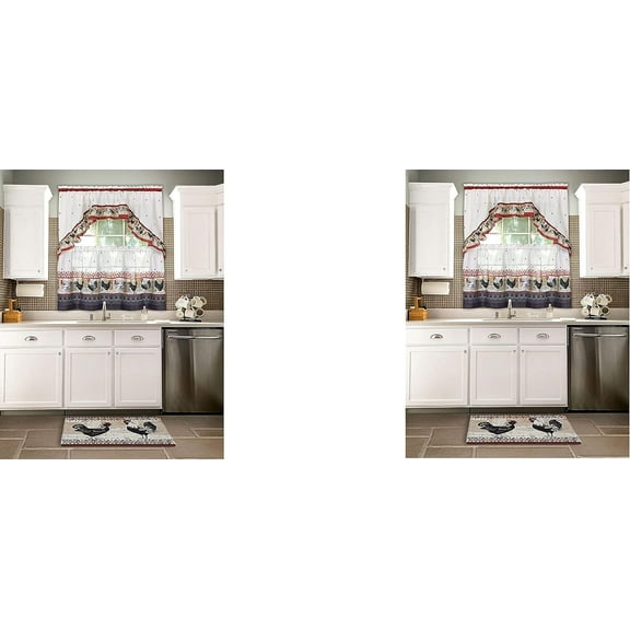 Achim Home Furnishings Anti Fatigue Mat, 18" x 30", Rooster, Multi (3)