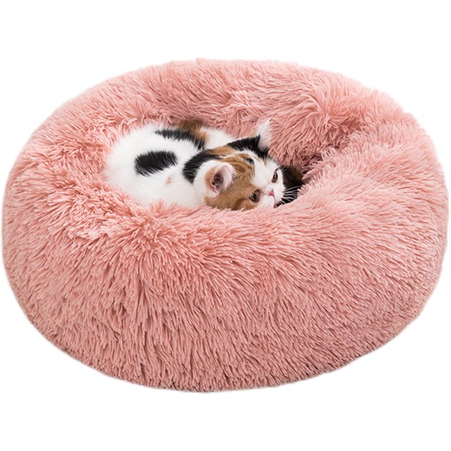 Camas relajantes para perros, mascotas, gatos, razas pequeñas a grandes, acogedoras y cómodas camas rosa JAMW Sencillez