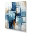 thumbnail image 2 of Designart "Cubism Shapes In Cerulean" Abstract Shapes Canvas Prints, 2 of 7