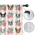 thumbnail image 4 of Blackout Kids Curtains,Boston Terrier Dog and Flower Florals Childrens Insulated Curtains Set Of 2,Bedroom Essentials,Toddler Room Decor 42"x54"(106x137cm), 4 of 4