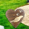 thumbnail image 1 of Piedra conmemorativa en forma de corazón, piedras de jardín, huella de pata, regalo para pérdida de perro, tumba para mascotas, lápida sepulcral para marrón, 1 of 8