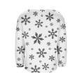 thumbnail image 4 of Lorytime Christmas Fall Sweatshirts for Women Snowflakes Print Shirt V Neck Long Sleeve Pullover Loose Tops, 4 of 6