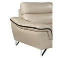 thumbnail image 5 of Titan Furnishings 86" Modern Wood and Leather Upholstered Sofa in Beige, 5 of 17