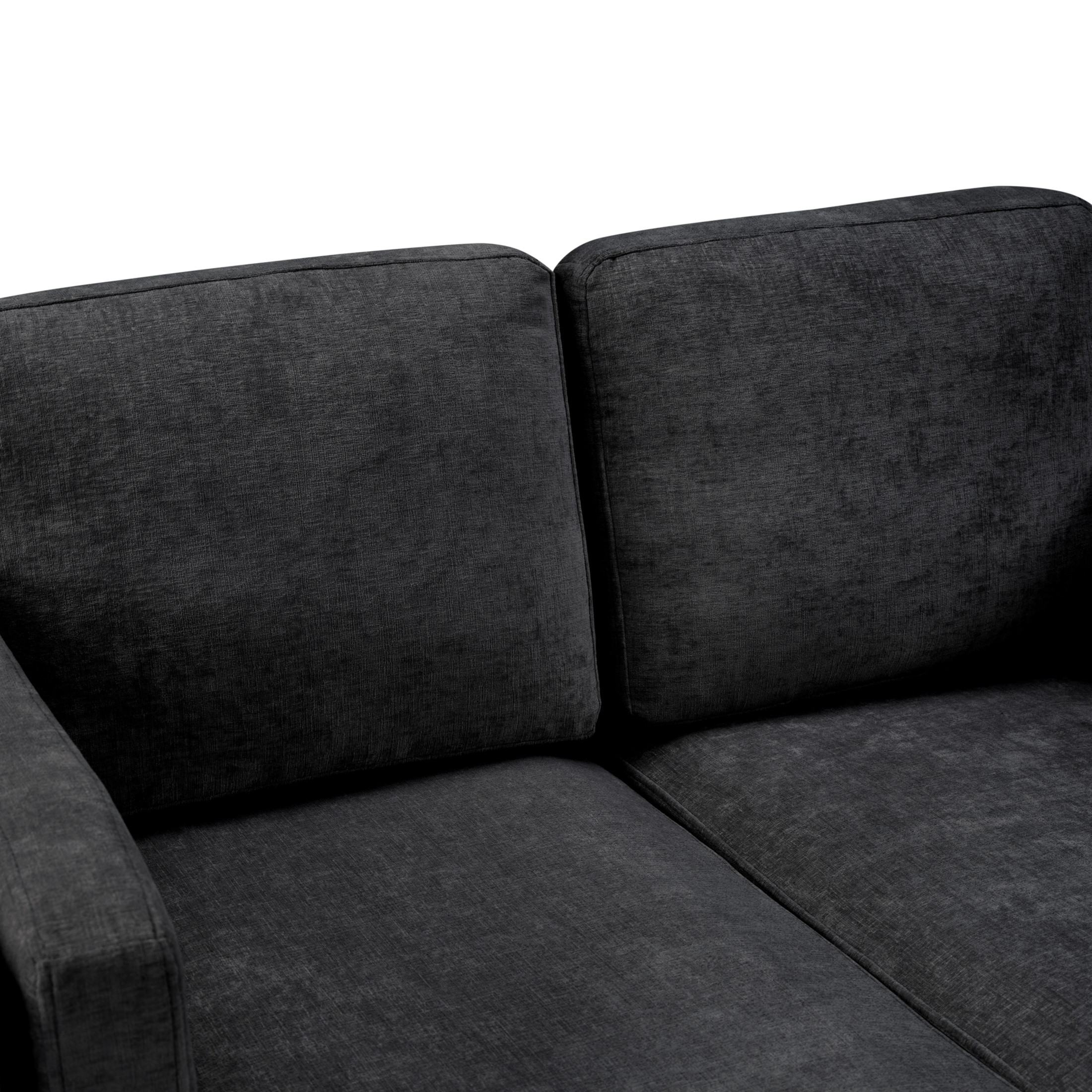 Christopher Knight Home Modern Chaise Lounge Sofa Bed, 53.5" Upholstered Sofa Couch with Armrests, Black