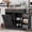 Black, variant on AHB 13 Gallon Single Tilt Out Trash Cabinet with Shelf, Kitchen Trash Can Storage Organizer, 39.38"L x 14"W x 38.3"H, Grey
