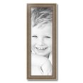 thumbnail image 2 of ArtToFrames 8" x 24" Aged White Gold Picture Frame, 8x24 inch Silver Wood Poster Frame (WOM-2036),  Pack, 2 of 7