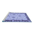 thumbnail image 2 of Ahgly Company Machine Washable Indoor Square Oriental Blue Traditional Area Rugs, 7' Square, 2 of 4